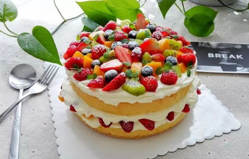 生日蛋糕在家做 水果奶油裸蛋糕的做法