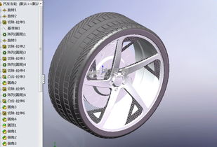 solidworks绘制汽车车轮带制动盘模型