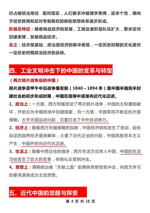 2021广东学考历史必考知识点