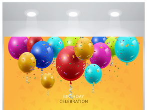 唯美气球生日快乐派对海报设计图片素材 psd图下载 其他海报创意海报大全 编号 18831064 