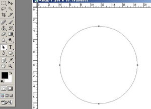 PS里如何画一个半圆环的形状 