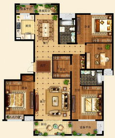 高清住宅户型图平面设计图下载 图片23.96MB 彩色平面图大全 家装施工CAD图纸 