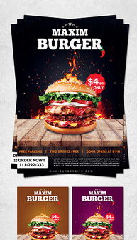 PSD快餐汉堡 PSD格式快餐汉堡素材图片 PSD快餐汉堡设计模板 我图网 