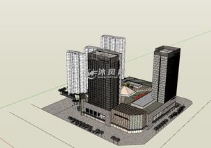 大型城市综合体项目SU模型图