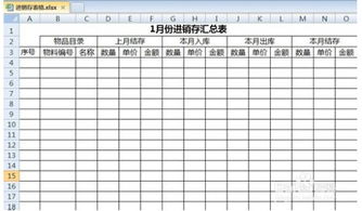怎么做一个进销存的表格 