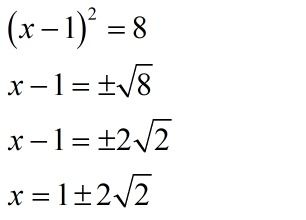 x 1 平方等于8 