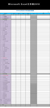 公司年度财务预算格式Excel模板excel表格下载 报价单表格 财务预算表编号 12260445 