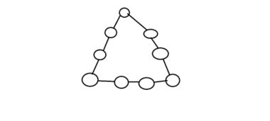 将123456789这九个数字分别填入图中的小圆圈中,使三角形每边上四个数的和都是17 