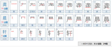 龚晨轩这个名字有多少笔画 