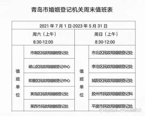 周末也能预约领证 青岛各区市婚姻登记机关双休日上午轮值