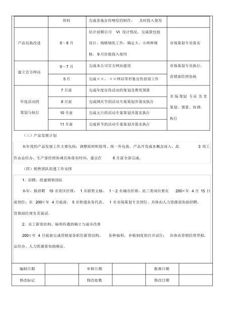 商贸型企业年度销售策划方案模板