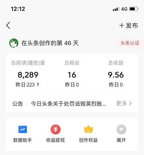 头条创作一个月,粉丝16,播放量6000,但我真的不想放弃