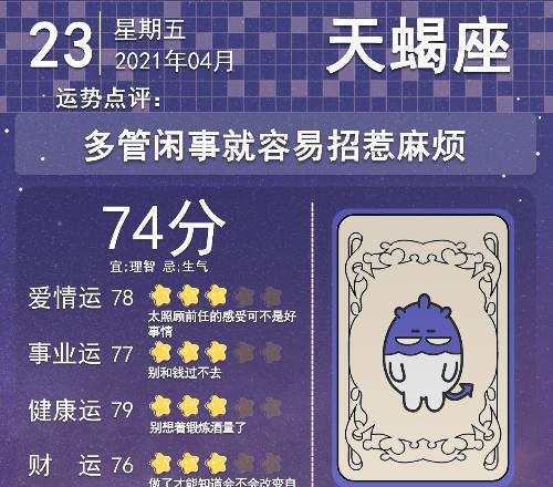 十二星座4月23号运势