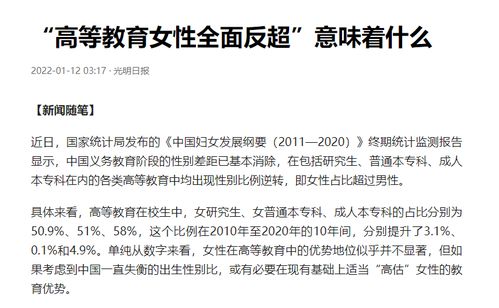 从多年前的重男轻女,到现在的女性受教育程度提高,原因值得深思