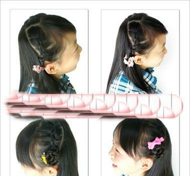9岁小女孩扎辫子图解 流行的小辫子扎发可以给女宝试一试 