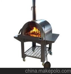 不锈钢户外比萨炉烧木炭烧柴式烧烤炉 家用式披萨炉供应餐厅烹饪