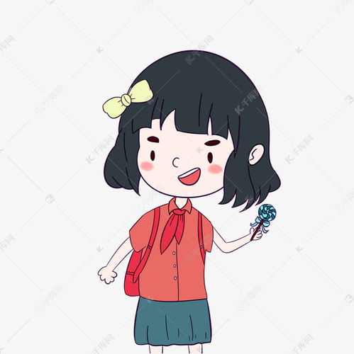 儿童节吃棒棒糖的女孩子手绘插画素材图片免费下载 千库网 