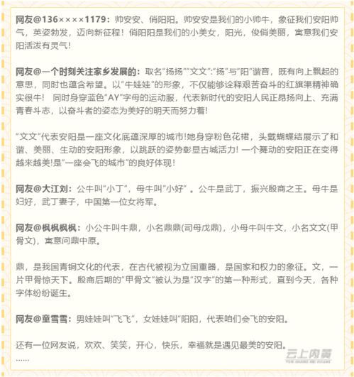 我的名字,你来定 遇见最美安阳 活动两个 牛娃娃 征名开始投票啦