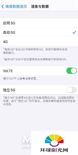 苹果12设置5G网络的方法