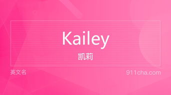 英文名Kailey 的意思 性别含义寓意及印象是什么 英文名 911查询 