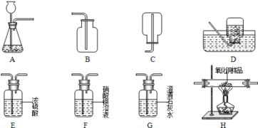 如图所示为实验室中常见的气体的制备 干燥 净化 收集和性质实验的部分仪器,试根据题目要求 回答下列 