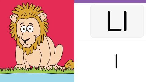 Sound Spelling card 12 Lion 字母发音和拼写 狮子