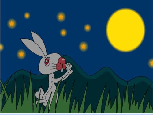 白兔和月亮