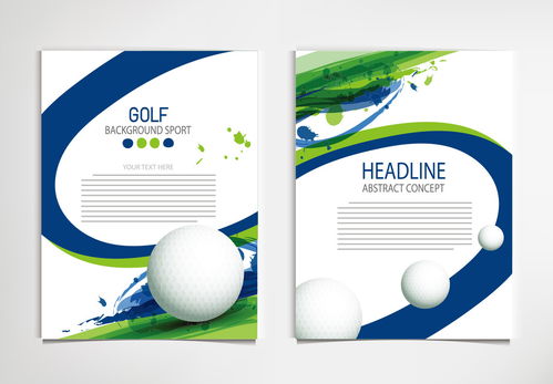 高尔夫俱乐部比赛画册宣传册封面海报矢量设计素材Golf club 平面素材 美工云 meigongyun.com 未归类 