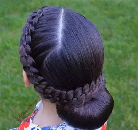 长发女童小女孩辫子100种图解编发发型图片 