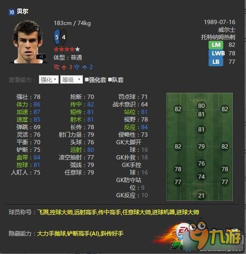 Fifa online3 左后卫贝尔 大圣 外号来源