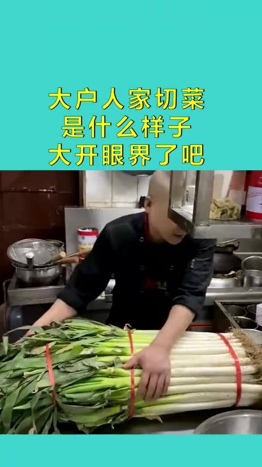 大户人家切菜是什么样子大开眼界了吧 