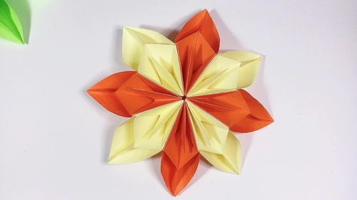 非常漂亮的3D立体纸花折纸 