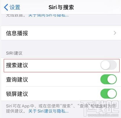 iOS13搜索建议怎么关 ios13系统关闭搜索建议方法 