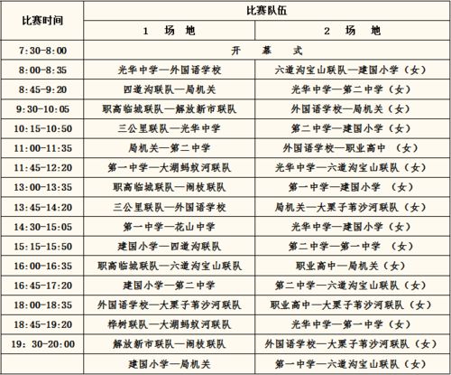 赛程 临江教育第五届教职工排球赛11月16日开赛