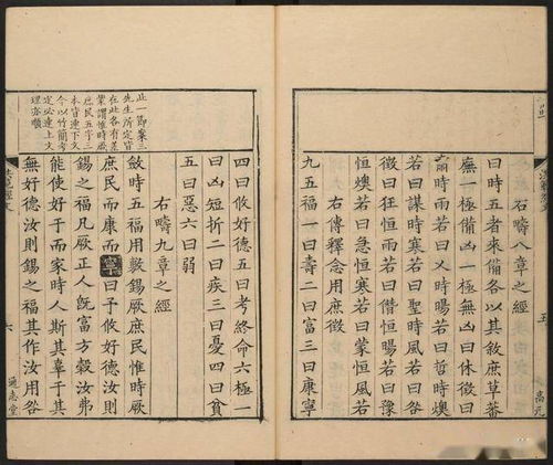 元代刻本古籍 定正洪范 