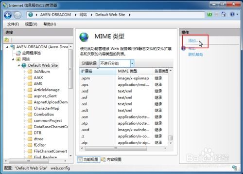 如何设置设置iis服务器的mime类型(虚拟主机mime类型设置)