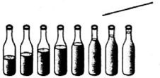 婷婷自制了一个叫做 水瓶琴 的乐器,如图所示,它是通过在8个相同的水瓶中装入不同高度的水制作而成. 