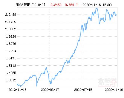 新华策略精选001040今天净值估计涨跌幅