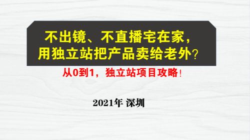 2021互联网创业项目 不出镜不直播宅在家,用独立站把产品卖给老外