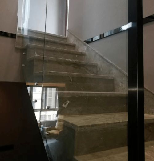 石材楼梯 玻璃栏杆的6种常见做法