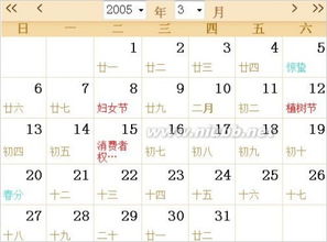 2007年农历日历表 