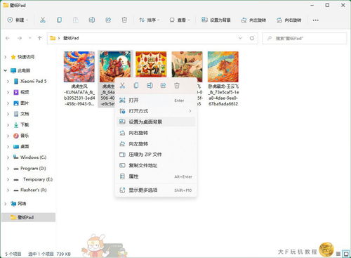 小米平板5的在线壁纸,如何设置成电脑桌面