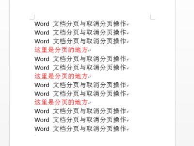 wps文字里,word文档怎么设置分页 