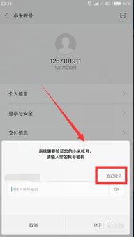 如果可以不小心忘记了小米帐号如何才可以重新的用另一个帐号进入？