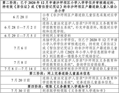 沙坪坝区教委发布2021年小学一年级招生工作通告