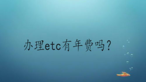 办理ETC需要交年费吗 (etc有年费吗)