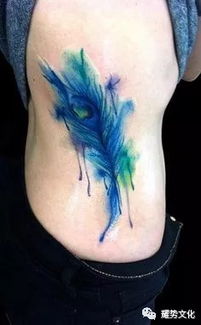 象征自由的羽毛纹身 纹身素材