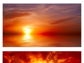 三款高清夕阳红晚霞海上朝阳朝霞背景图片设计素材 模板下载 28.29MB 自然风光大全 