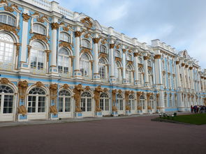 凯瑟琳的宫殿,圣 彼得堡,俄罗斯,旅游,正面,宫殿,架构,历史,建设 