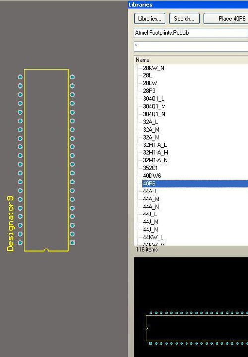 at89s52在altium designer6.9里的封装名是哪个 用飞利浦里的行吗 